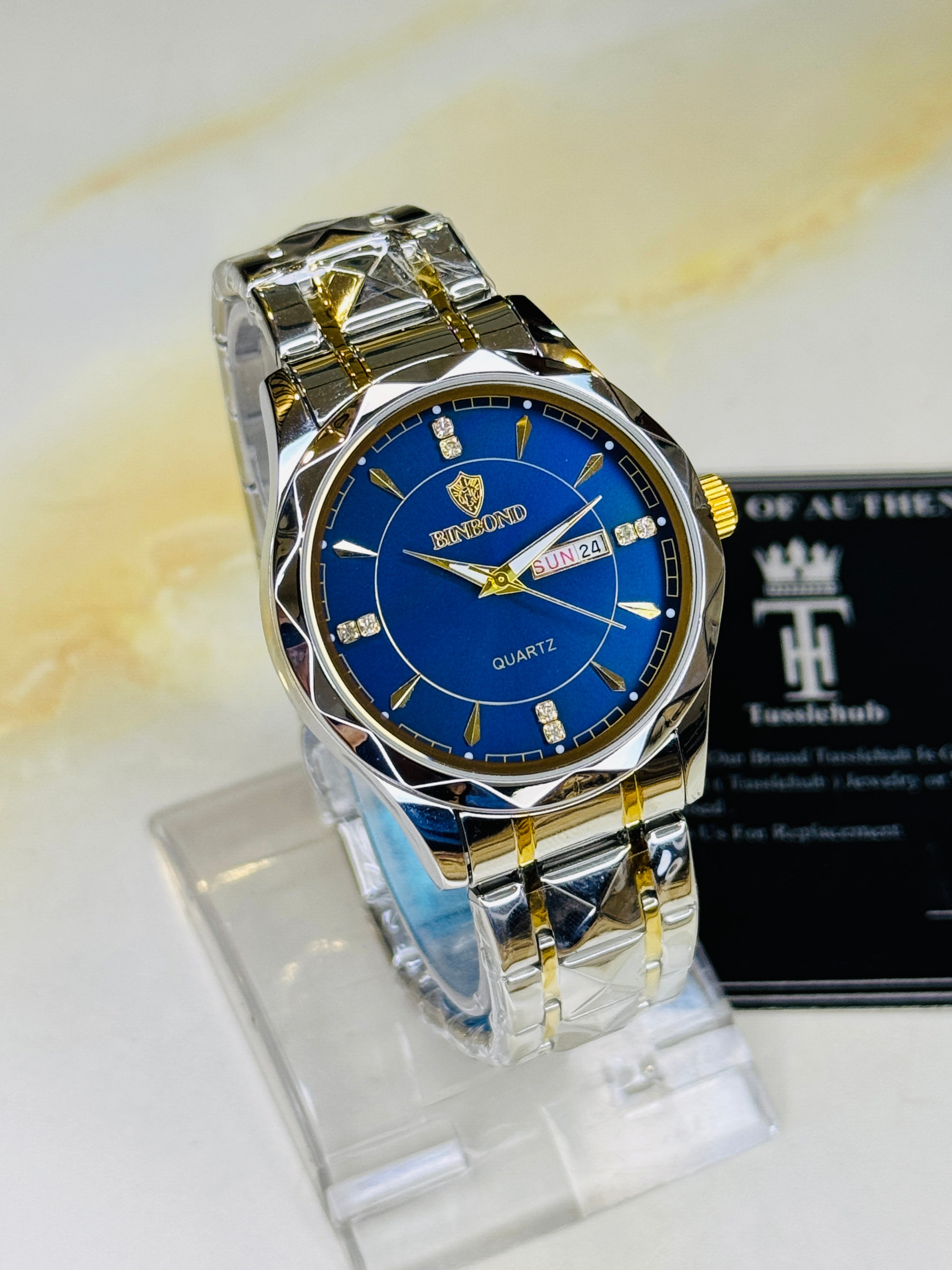 Two Tone Binbond Ocean Prism Dial Watch