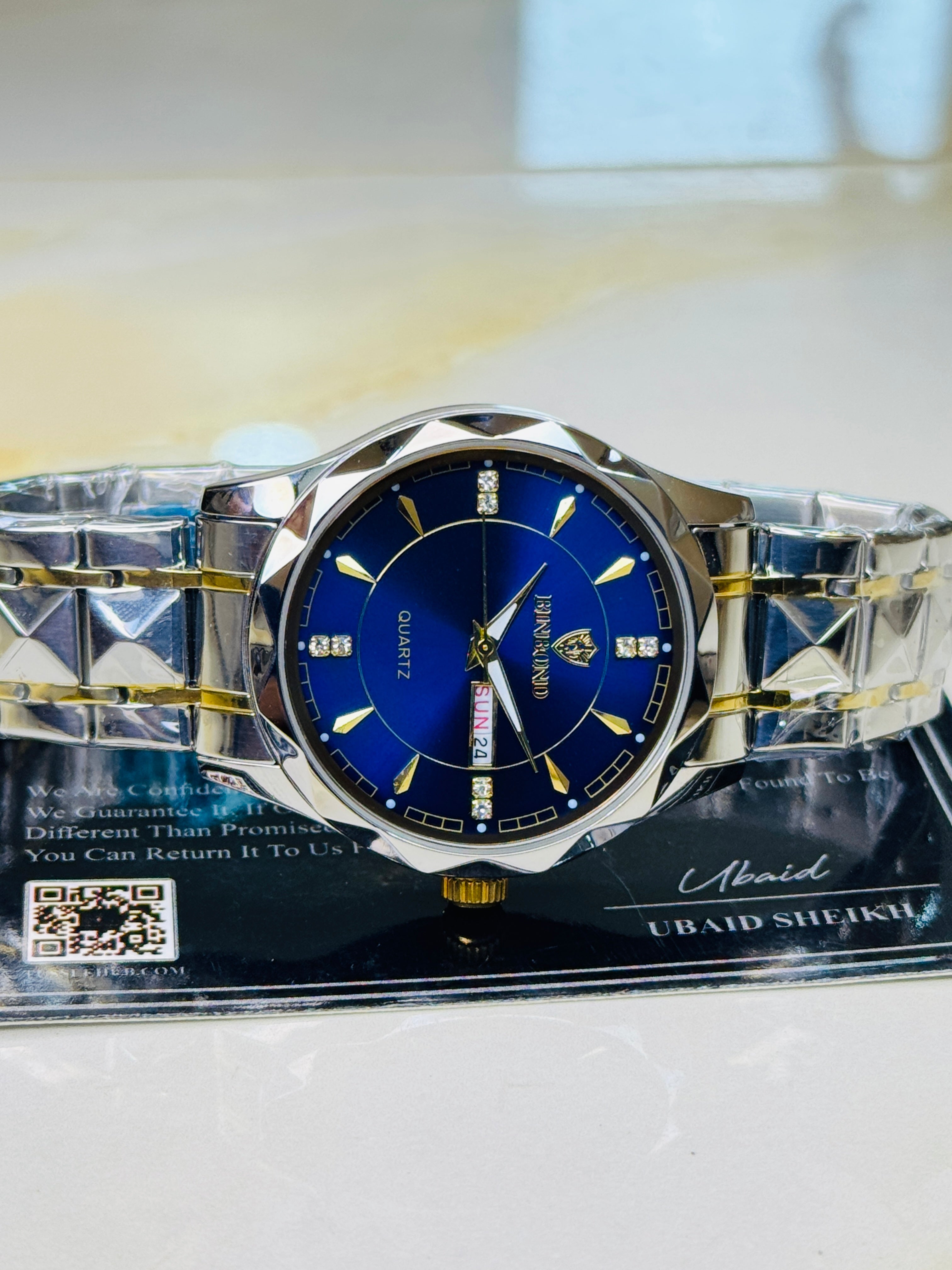 Two Tone Binbond Ocean Prism Dial Watch