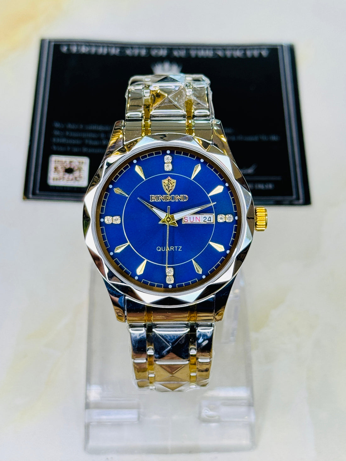 Two Tone Binbond Ocean Prism Dial Watch