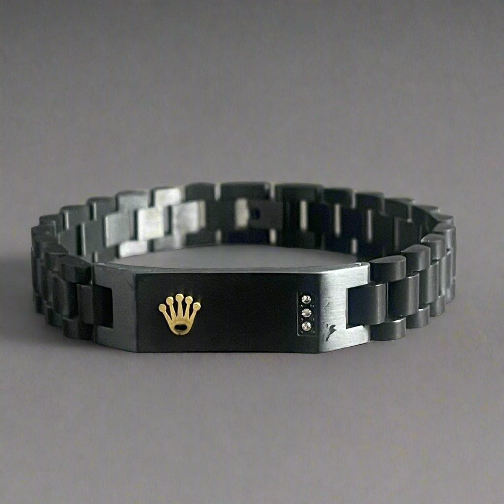 Black RLX Crown Jubilee Bracelet For Men